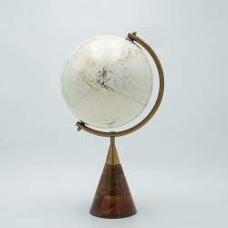 МЕТАЛНА СФЕРА БЯЛА - ЗЛАТНА АНТИК 24.40CM МЕТАЛНА СФЕРА БЯЛА - ЗЛАТНА АНТИК 24.40CM