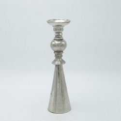 МЕТАЛНА СВЕЩНИК СРЕБЪРЕН 8X8X31CM МЕТАЛНА СВЕЩНИК СРЕБЪРЕН 8X8X31CM