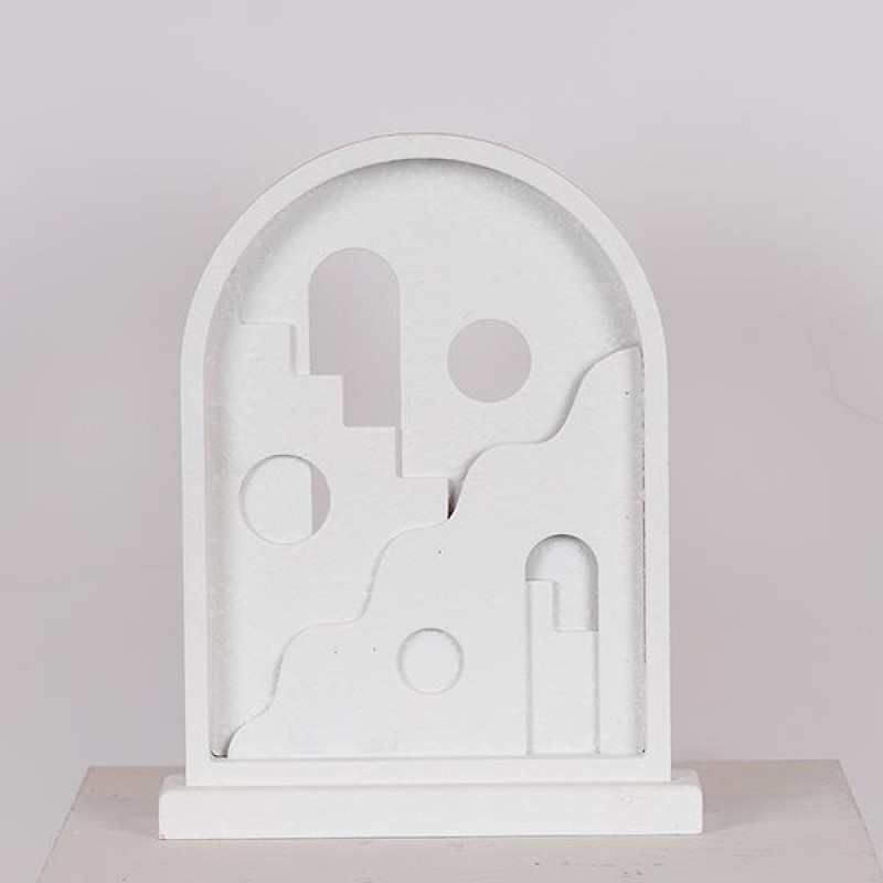 ДЕКОРАТИВНА ФИГУРА КЪЩА, ДЪРВО, БЯЛА