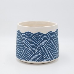 САКСИЯ ЦЕМЕНТОВА СИНЬО-БЯЛА 19X19X16CM САКСИЯ ЦЕМЕНТОВА СИНЬО-БЯЛА 19X19X16CM