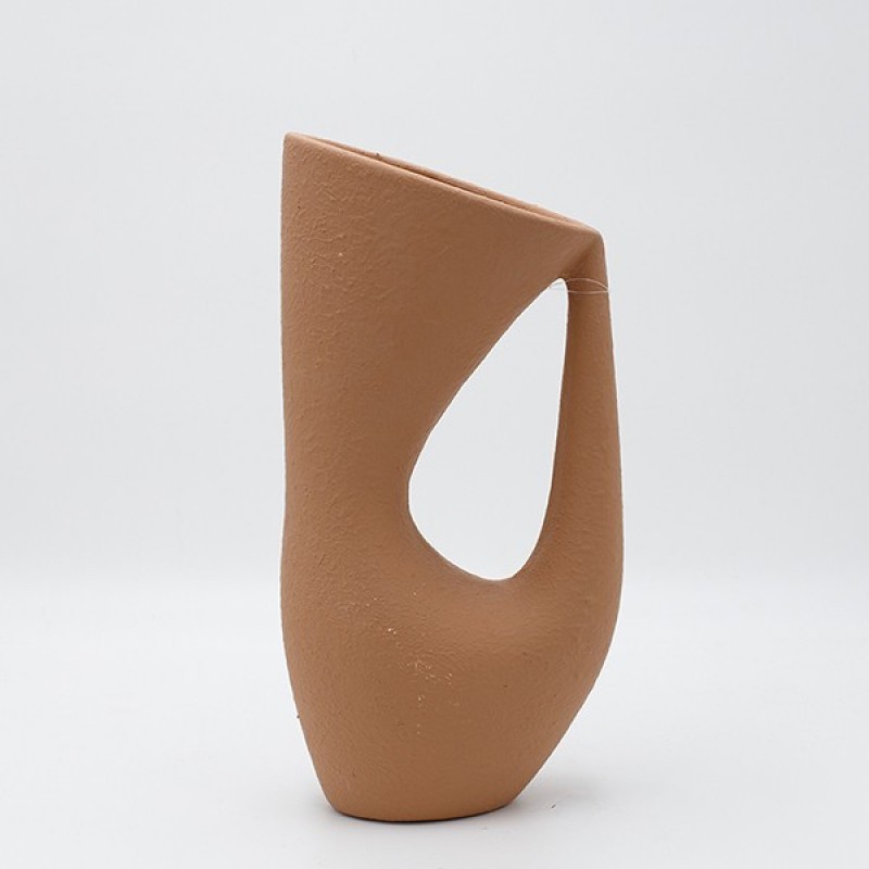 КЕРАМИЧНА ВАЗА КАФЯВА 16.5X9.5X32.5CM КЕРАМИЧНА ВАЗА КАФЯВА 16.5X9.5X32.5CM