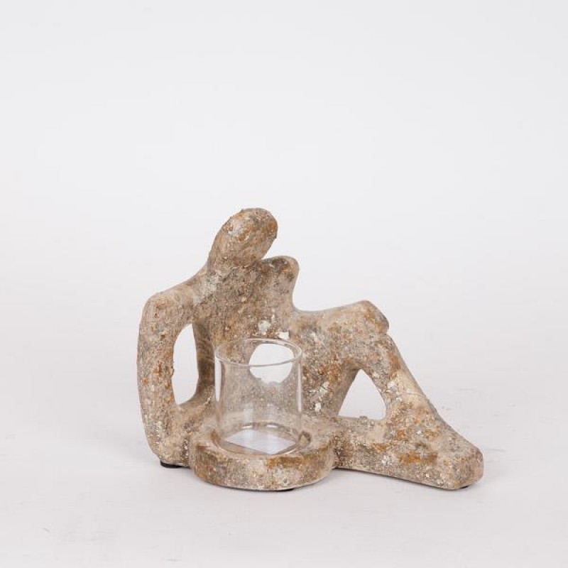 СВЕЩНИК ПОЛИРЕСИН КАФЯВ 18.5X14X16CM СВЕЩНИК ПОЛИРЕСИН КАФЯВ 18.5X14X16CM