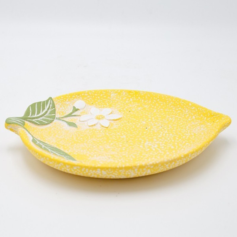 ДЕКОРАТИВНА ЧИНИЯ ЛИМОН, ЦИМЕНТ, ЖЪЛТ, 25X19.5X3 СМ