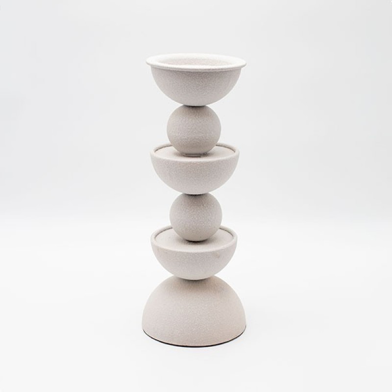 МЕТАЛЕН СВЕЩНИК, ЗЛАТИСТ, 12.5X32X12.5 СМ