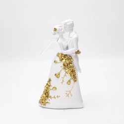 ДЕКОРАТИВНА ФИГУРА ДВОЙКА ПОЛИРЕСИН БЯЛ - ЗЛАТЕН 11.2X5X20CM ДЕКОРАТИВНА ФИГУРА ДВОЙКА ПОЛИРЕСИН БЯЛ - ЗЛАТЕН 11.2X5X20CM