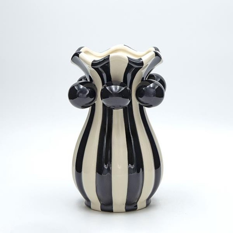 VASE CERAMIC WHITE  13.5x13.5x20.5cm 819-01439