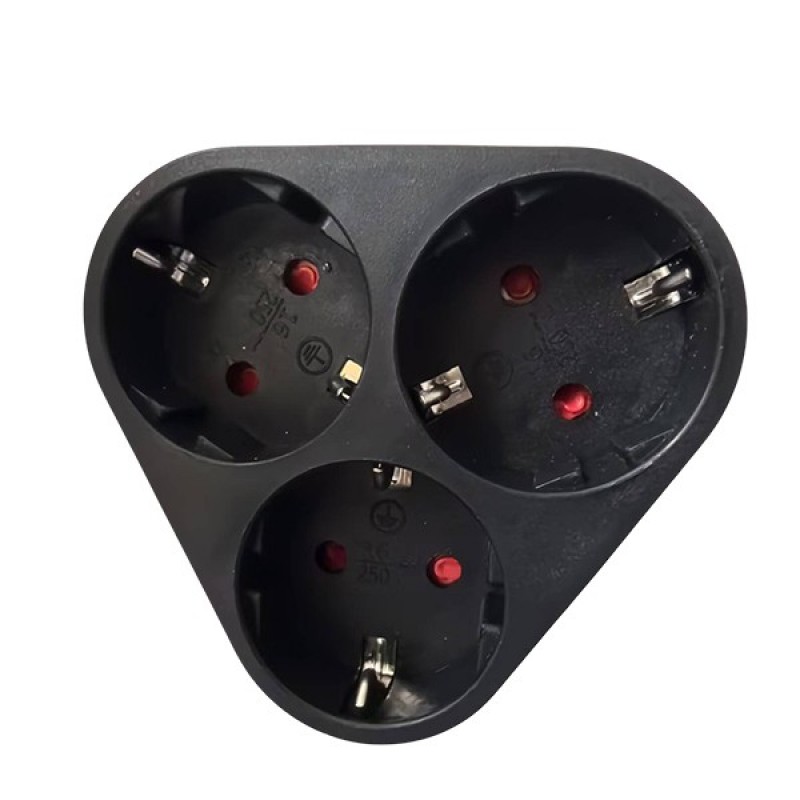 АДАПТОР SCHUKO КЪМ 3 SCHUKO ОВАЛЕН С ДЕТСКА ЗАЩИТА ЧЕРЕН АДАПТОР SCHUKO КЪМ 3 SCHUKO ОВАЛЕН С ДЕТСКА ЗАЩИТА ЧЕРЕН