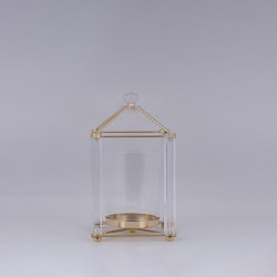 LANTERN METAL GOLD 15x28cm 819-01037