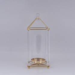 LANTERN METAL GOLD 15x34cm 819-01038