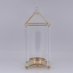 LANTERN METAL GOLD 15x38cm 819-01039