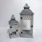 S/2 LANTERNS WOODEN WHITE 50x26x62cm 819-01435