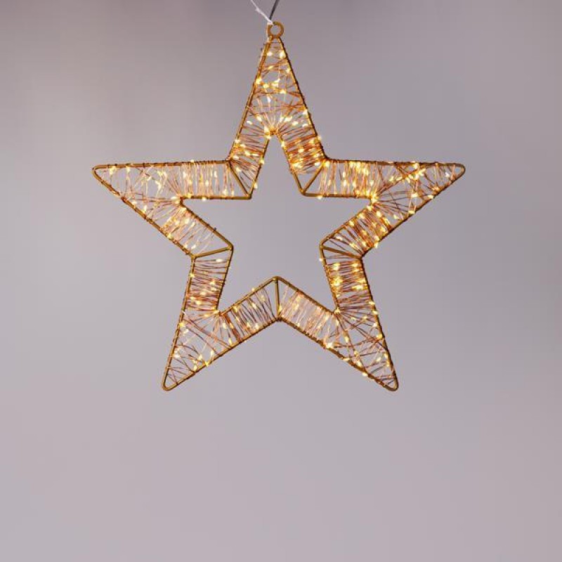 СВЕТЕЩА ЗВЕЗДА 35 СМ С 200 LED - БРОНЗ