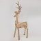 LIGHTED GOLD REINDEER 270cm, 5200 MINI LED, 31V ADAPTOR, 8 M/F, SILVER COPPER WIRE, GOLD METAL FRAME, WARM WHITE LED, LEAD WIRE 5m, IP44 600-22573