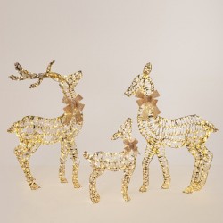 LIGHTED GOLD REINDEER 62/100/102cm, 3 DESIGNS, 200/480/480 MINI LED, 31V ADAPTOR, TIMER, SILVER COPPER WIRE, GOLD METAL FRAME, WARM WHITE LED, LEAD WIRE 5m, IP44 600-22574 LIGHTED GOLD REINDEER 62/100/102cm, 3 DESIGNS, 200/480/480 MINI LED, 31V ADAPTOR, TIMER, SILVER COPPER WIRE, GOLD METAL FRAME, WARM WHITE LED, LEAD WIRE 5m, IP44 600-22574