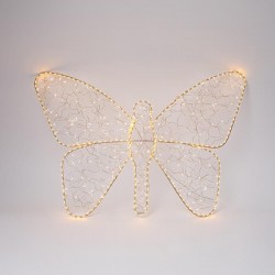 LIGHTED BUTTERFLY, ADAPTOR, TIMER, SILVER COPPER WIRE, 380 DARK WARM WHITE & 320+60 FLASH WARM WHITE LED, LEAD WIRE 5m, IP44 600-48165 LIGHTED BUTTERFLY, ADAPTOR, TIMER, SILVER COPPER WIRE, 380 DARK WARM WHITE & 320+60 FLASH WARM WHITE LED, LEAD WIRE 5m, IP44 600-48165