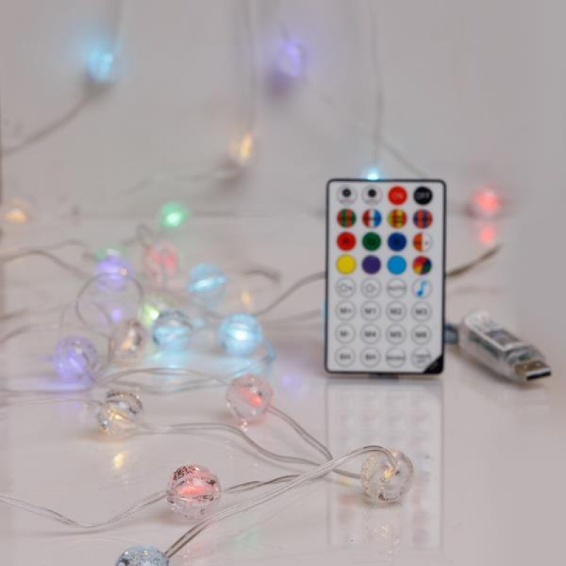 КАБЕЛ LINE 100 MINI LED CRACK BALLS 2CM RGB КАБЕЛ LINE 100 MINI LED CRACK BALLS 2CM RGB