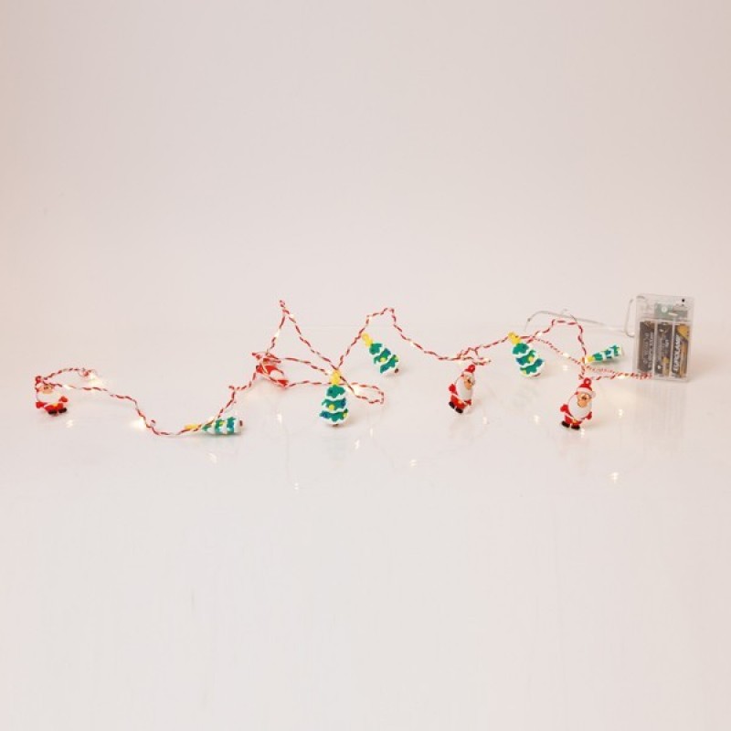 СВЕТЛИННА ЛИНИЯ С 20 МИНИ LED ДЯДО КОЛЕДА И ЕЛХА СВЕТЛИННА ЛИНИЯ С 20 МИНИ LED ДЯДО КОЛЕДА И ЕЛХА