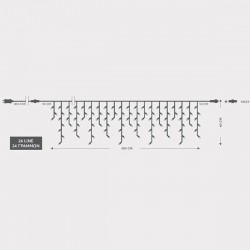 СВЕТЛИННА ЗАВЕСА С 144 LED ДИОДА - ТОПЛА БЯЛА СВЕТЛИНА СВЕТЛИННА ЗАВЕСА С 144 LED ДИОДА - ТОПЛА БЯЛА СВЕТЛИНА