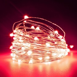 МИНИ LED СВЕТЛИННА ЛЕНТА 100 LED - ЧЕРВЕНА