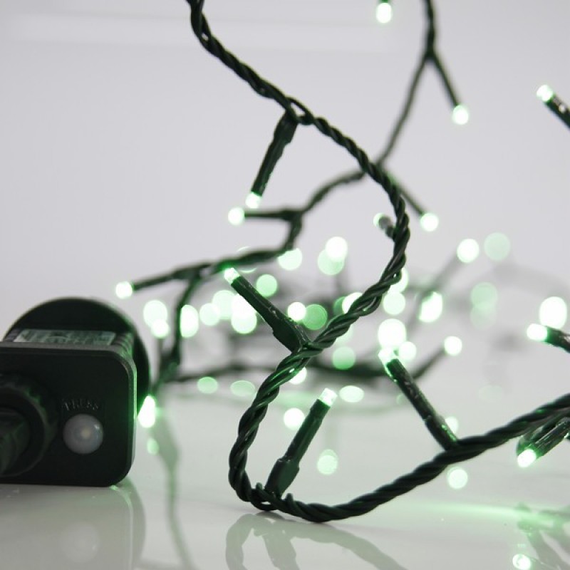 ЗЕЛЕНА LED ЛАМПИЧКА 100 LED, 8 МЕТРА, IP44