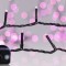 LINE, 240 LED 3mm, 31V ADAPTOR, 8 M/F & MEMORY, GREEN PVC WIRE, PINK LED, PER 5cm, LEAD WIRE 3m, IP44 600-13298