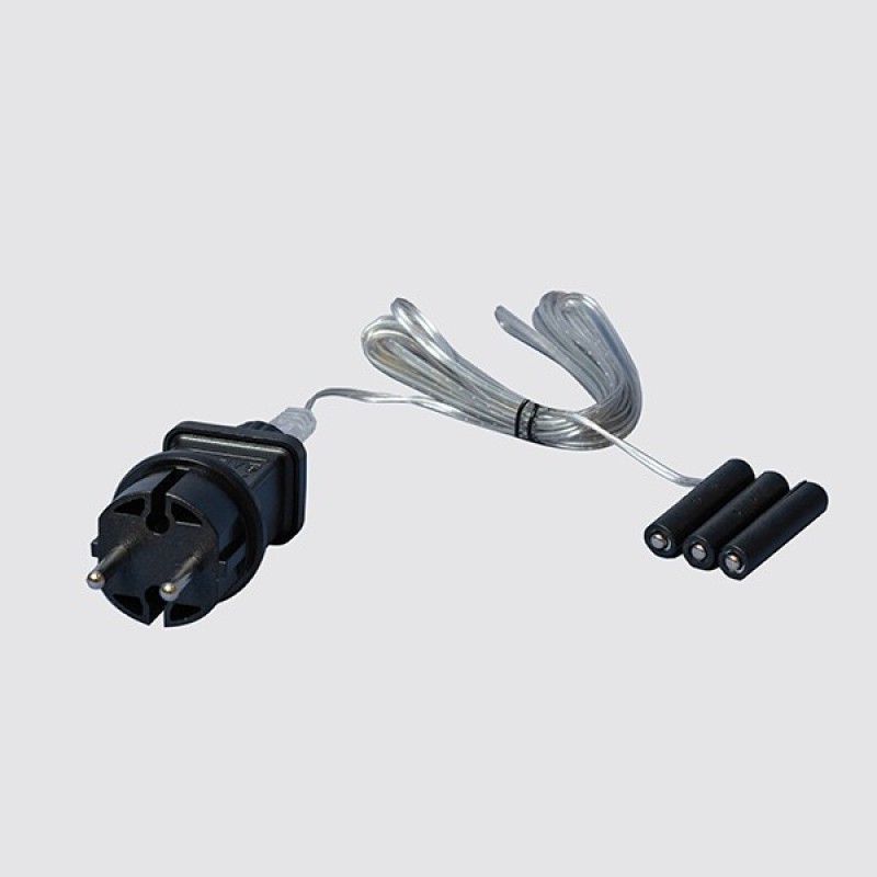3xAAA, CONNECTOR,  ADAPTOR 4,5V, LEAD WIRE 3m 600-19891
