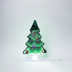 CHRISTMAS TREE 30x23cm, DECORATIVE MIRROR WITH LED TAPE, ADAPTOR, 147 LED, MULTI LED, LEAD WIRE 3m, IP20 600-48019 CHRISTMAS TREE 30x23cm, DECORATIVE MIRROR WITH LED TAPE, ADAPTOR, 147 LED, MULTI LED, LEAD WIRE 3m, IP20 600-48019