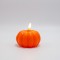 LIGHTED CANDLE, ORANGE PUMPKIN, BATTERY BOX 2xAAA, WARM WHITE LED, 9x9cm, IP20 147-15140
