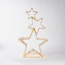 LIGHTED GOLD STARS 82cm, 350 MINI LED, 4,5V ADAPTOR, TIMER, SILVER COPPER WIRE, GOLD METAL FRAME, WARM WHITE LED, LEAD WIRE 5m, IP44 600-22576 LIGHTED GOLD STARS 82cm, 350 MINI LED, 4,5V ADAPTOR, TIMER, SILVER COPPER WIRE, GOLD METAL FRAME, WARM WHITE LED, LEAD WIRE 5m, IP44 600-22576