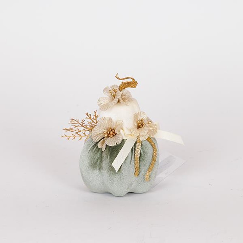 VELVET PUMPKIN, DOUBLE, BEIGE MINT GREEN, 9x13cm 600-46898