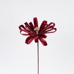 FLOWER BOW, BURGUNDY, 27x45cm 600-47404