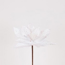 WHITE FLOWER, WITH WHITE BEADS, 27x15cm 600-47507