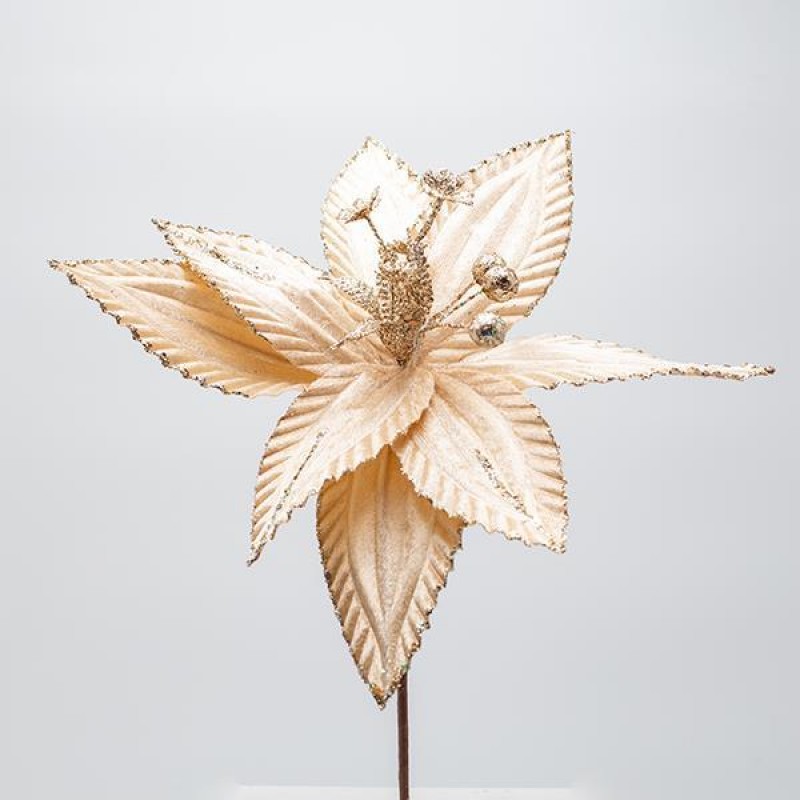 ЕЛЕГАНТНА КОЛЕДНА ФИГУРА ЦВЯТ ШАМПАНСКО С ДИСКРЕТЕН ГЛИТЕР ЕЛЕГАНТНА КОЛЕДНА ФИГУРА ЦВЯТ ШАМПАНСКО С ДИСКРЕТЕН ГЛИТЕР
