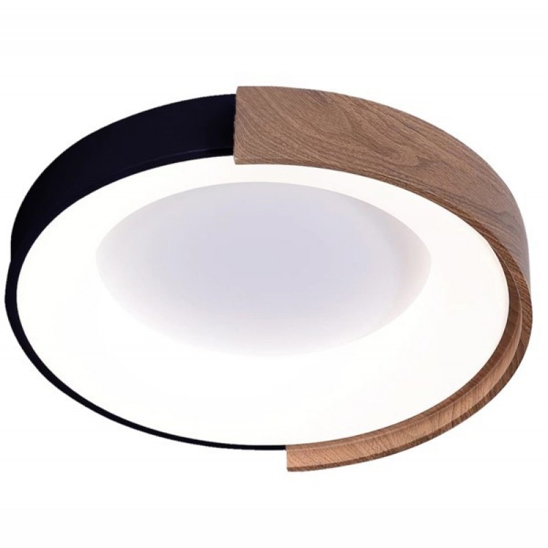 ТЕЛЕ ЗА ТАВАН LED YORU 32W 3CCT ЧЕРНО-ДЪРВО
