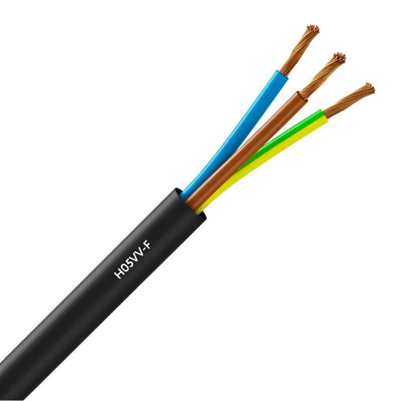 КАБЕЛ ГЪВКАВ H05VV-F 3X1MM² ЧЕРЕН 1000М/БАРАБАН КАБЕЛ ГЪВКАВ H05VV-F 3X1MM² ЧЕРЕН 1000М/БАРАБАН