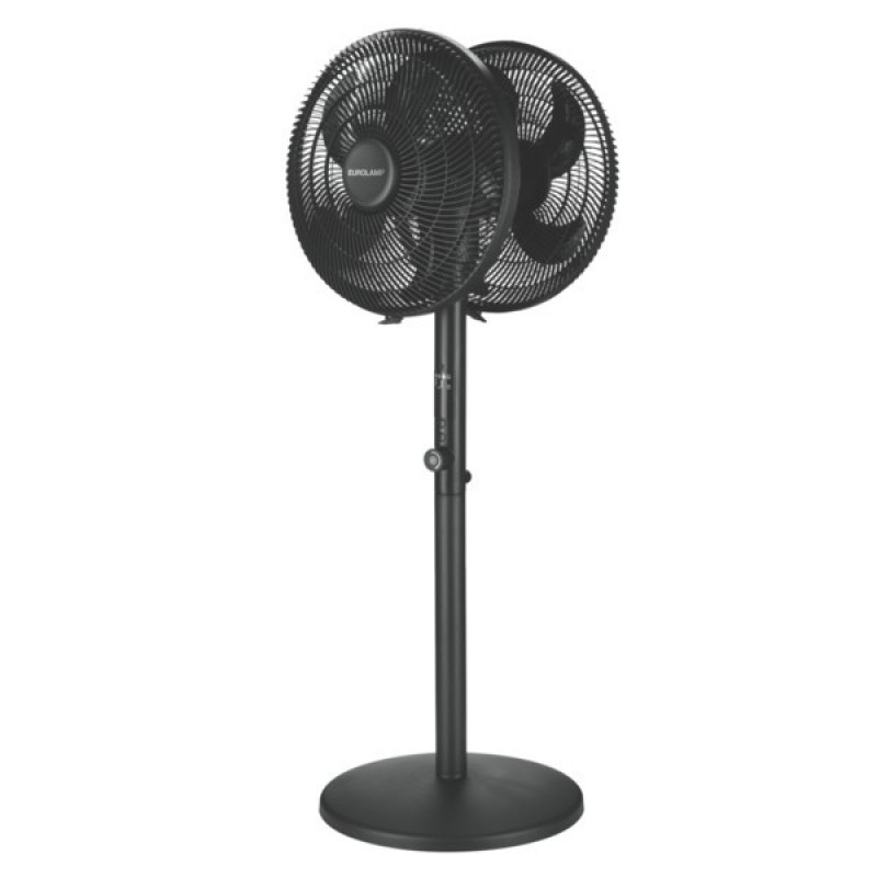 STAND FAN WITH DOUBLE HEAD Φ40 120W BLACK WITH CONTROL 300-20025 STAND FAN WITH DOUBLE HEAD Φ40 120W BLACK WITH CONTROL 300-20025