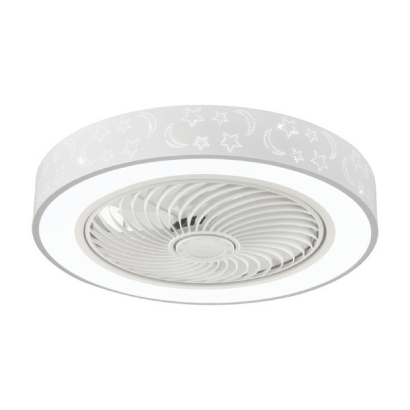 KIDS DECORATIVE CEILING FAN WHITE-GRAY Φ50 15W DC MOTOR WITH LED LIGHT 41W AND REMOTE CONTROL 300-25087 KIDS DECORATIVE CEILING FAN WHITE-GRAY Φ50 15W DC MOTOR WITH LED LIGHT 41W AND REMOTE CONTROL 300-25087
